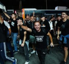 PAOK'lu taraftarlar, RAMS Park'a ulaştı