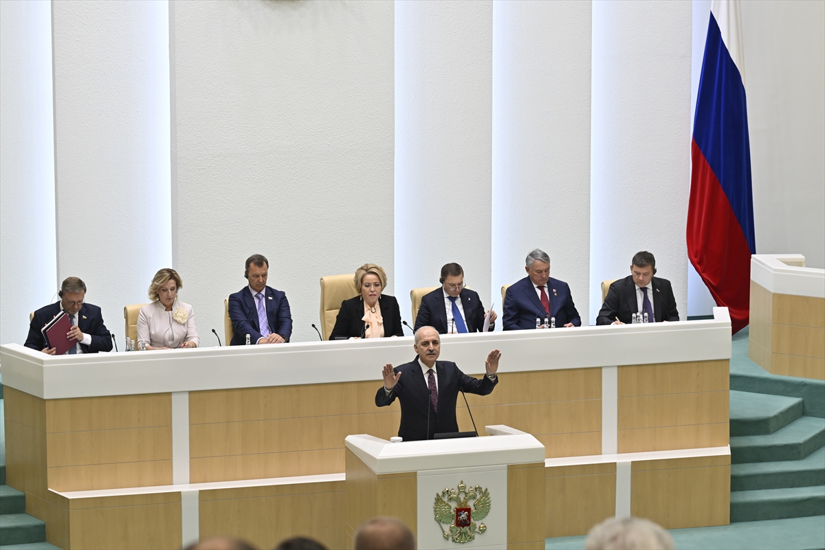 TBMM Başkanı Kurtulmuş, Rusya Federal Meclisi Federasyon Konseyi Genel Kurulu'na hitap etti: