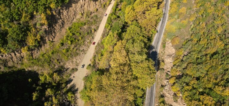 Tekirdağ'daki Ganos Dağı'nın eteklerinde sonbaharın renkleri hakim olmaya başladı