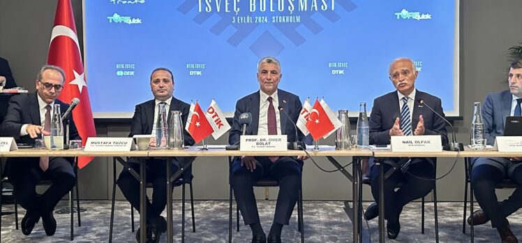 Ticaret Bakanı Bolat, İsveç’te iş dünyası temsilcileriyle buluştu