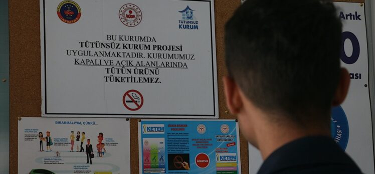 Bayburt'ta “Tütünsüz Kurum Projesi”yle açık alanda da pasif içiciliğin önüne geçiliyor