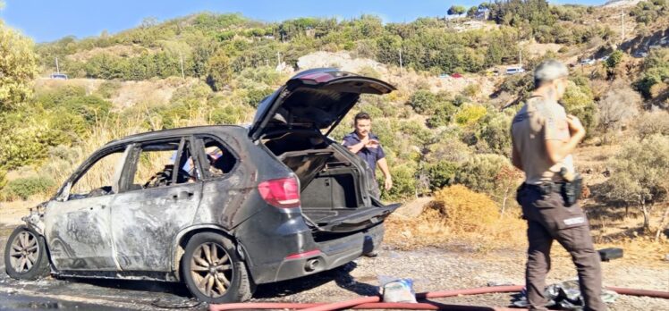 Bodrum'da seyir halindeki cipte çıkan yangın söndürüldü