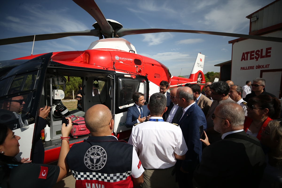 Çanakkale ve çevre illere hizmet verecek helikopter ambulans göreve başladı