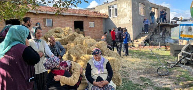 Çorum'da çıkan yangında bir ev kullanılamaz hale geldi