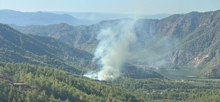 Dalaman'da çıkan orman yangınına müdahale ediliyor