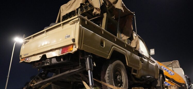 İsrail polisi, ordunun Lübnan'dan getirdiği Hizbullah'a ait roket atar takılı kamyoneti çalanları yakaladı