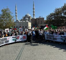 İsrail'in Filistin'e yönelik saldırıları İstanbul'da protesto edildi