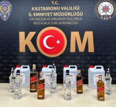 Kastamonu'da düzenlenen kaçak içki ve tütün operasyonlarında 2 kişi gözaltına alındı