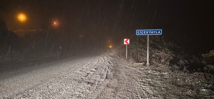 Kastamonu'nun yüksek kesimlerinde kar etkili oldu