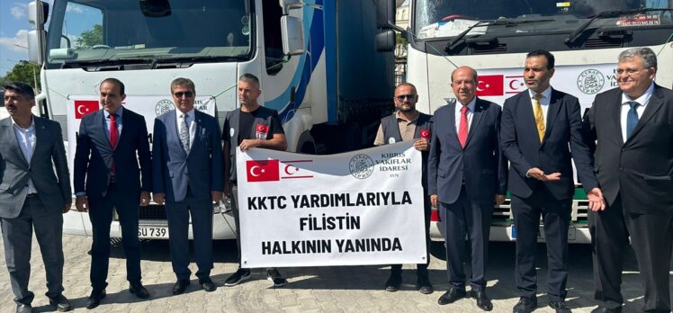 KKTC'den Gazze'ye insani yardım taşıyan 2 tır gönderildi