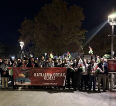 Konya'da Saadet Partisi Gençlik Kollarınca İsrail'in saldırıları protesto edildi