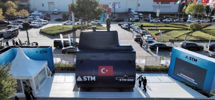 Milli denizaltı STM500'ün mukavim teknesi SAHA EXPO'da sergileniyor