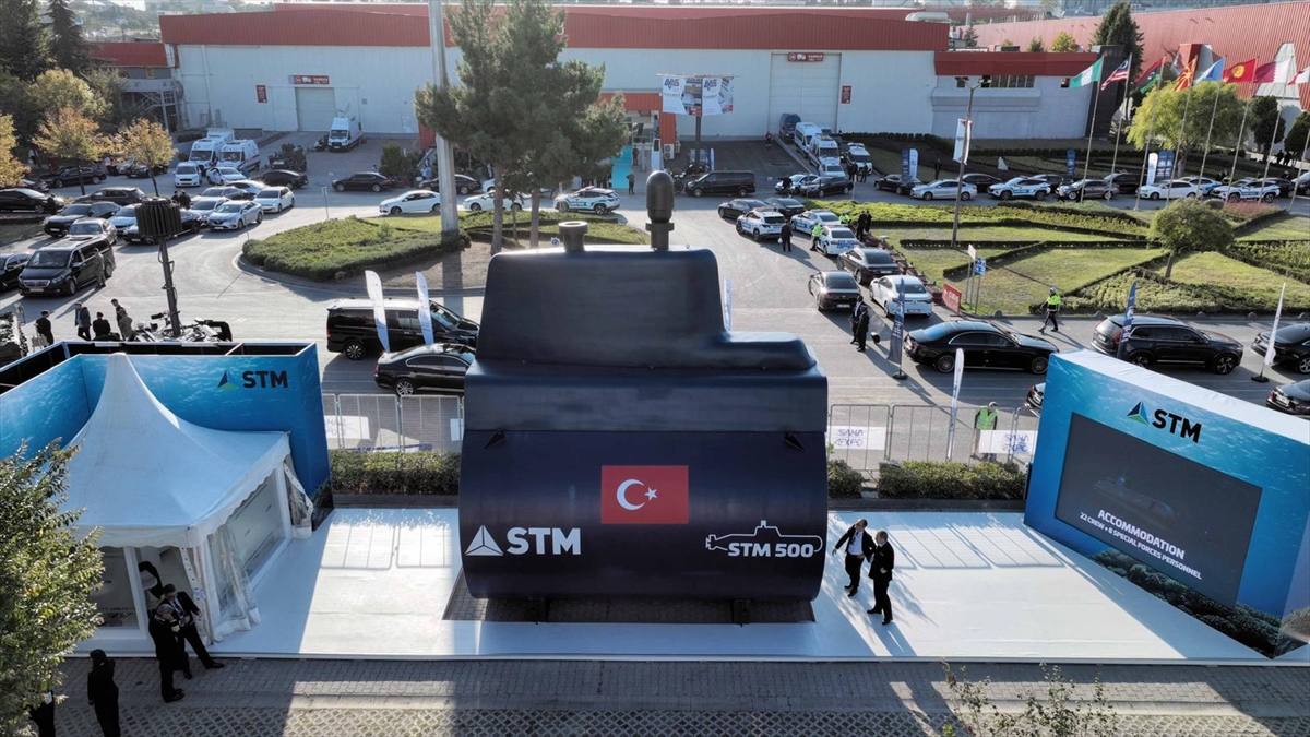 Milli denizaltı STM500'ün mukavim teknesi SAHA EXPO'da sergileniyor