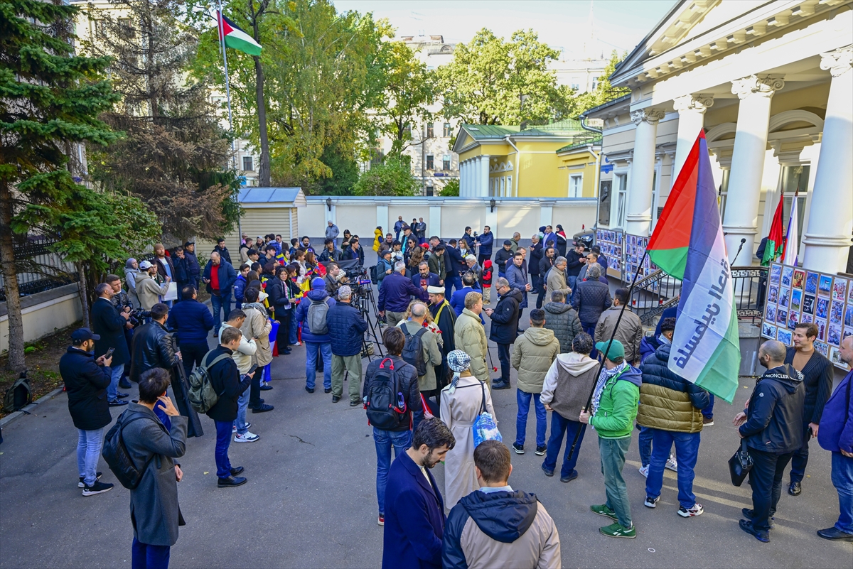 Moskova'da Filistin halkına destek etkinliği düzenlendi