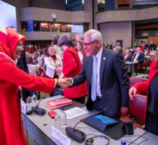 Türk Kızılay Genel Başkanı Yılmaz, 34. Uluslararası Kızılhaç ve Kızılay Konferansı'nda konuştu: