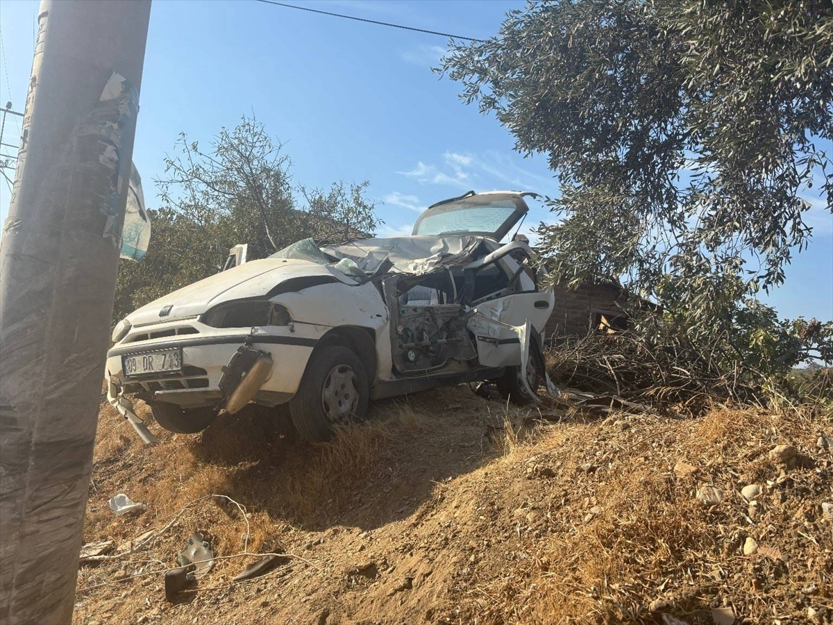 Aydın'da elektrik direğine çarpan otomobilin sürücüsü yaşamını yitirdi