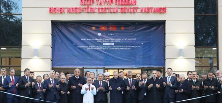 Cumhurbaşkanı Erdoğan, Bişkek Kırgız-Türk Dostluk Devlet Hastanesi'nin açılışını yaptı