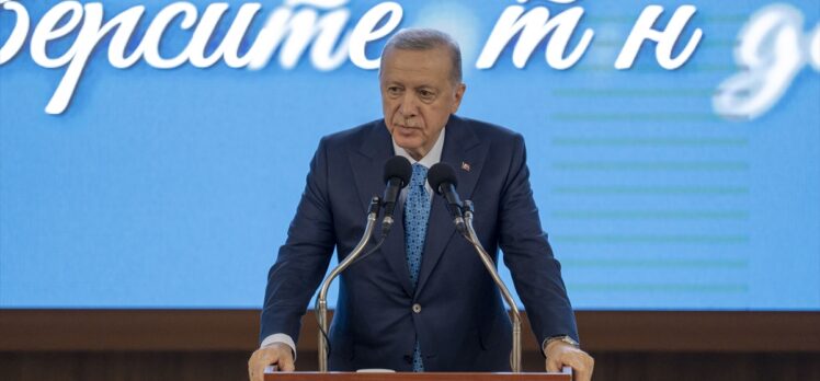 Cumhurbaşkanı Erdoğan, Kırgızistan-Türkiye Manas Üniversitesi'ni ziyaretinde konuştu: