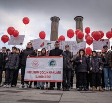 Erzurum'da “Dünya Çocuk Hakları Gününde” Gazzeli çocuklar unutulmadı