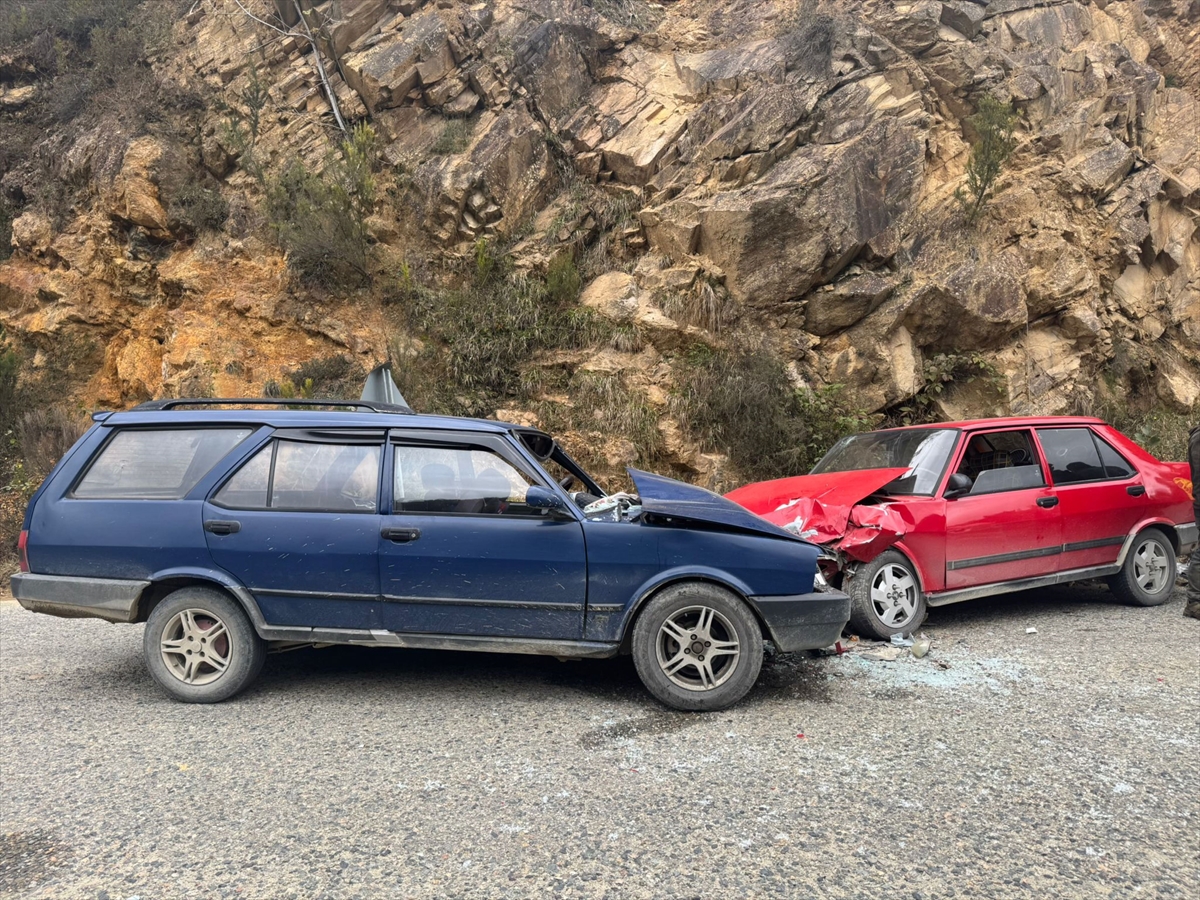 Giresun'da iki otomobilin çarpıştığı kazada 6 kişi yaralandı