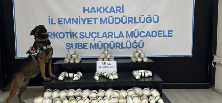 Hakkari'de 35 kilogram sentetik uyuşturucu ele geçirildi