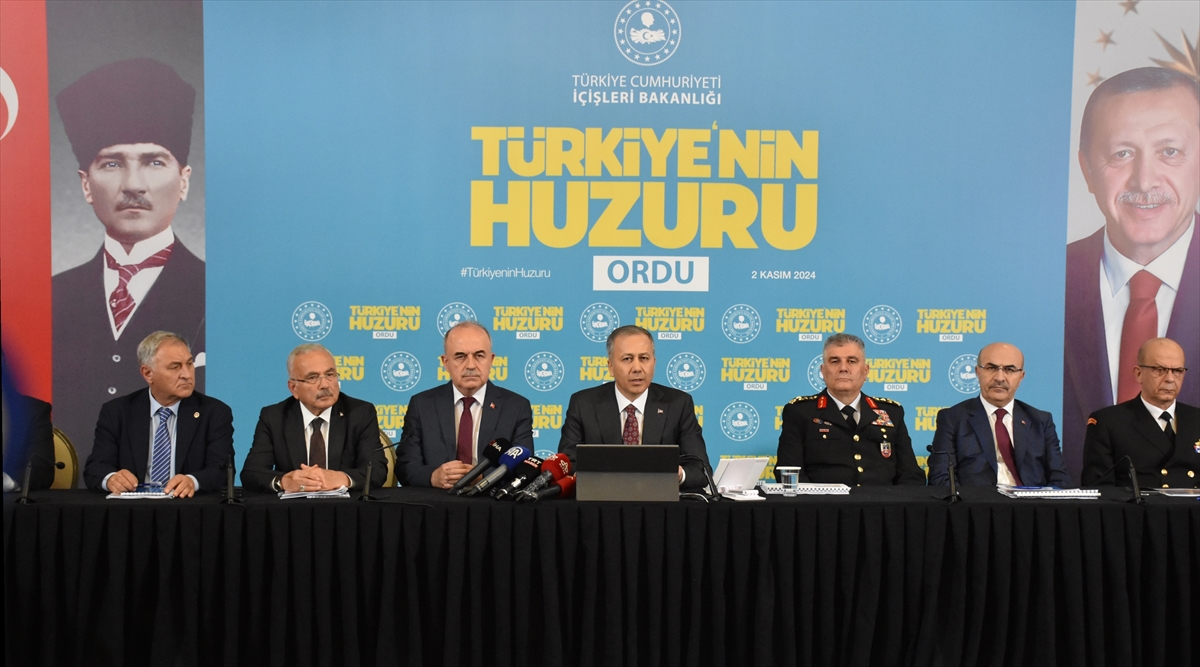 İçişleri Bakanı Yerlikaya, Ordu'da güvenlik toplantısında konuştu: