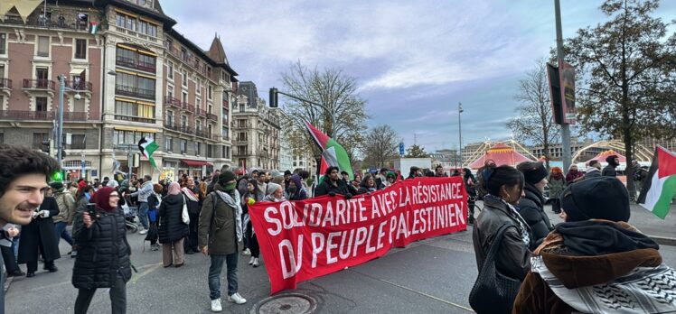 İsrail'in Gazze ve Lübnan'daki saldırıları Cenevre'de protesto edildi