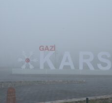 Kars'ta sis ve soğuk hava hayatı olumsuz etkiledi