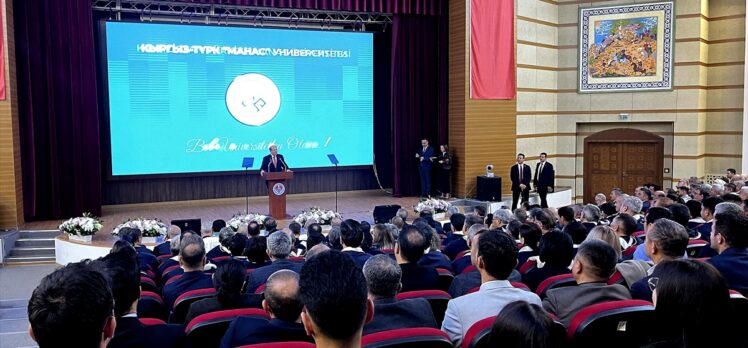 KKTC Cumhurbaşkanı Tatar, Kırgızistan-Türkiye Manas Üniversitesi'ni ziyaretinde konuştu: