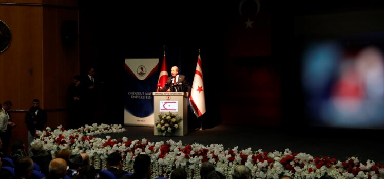 KKTC Cumhurbaşkanı Tatar, Samsun'da konferansta konuştu: