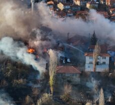 Kütahya'da köyde çöplükte çıkan yangın evlere sıçradı