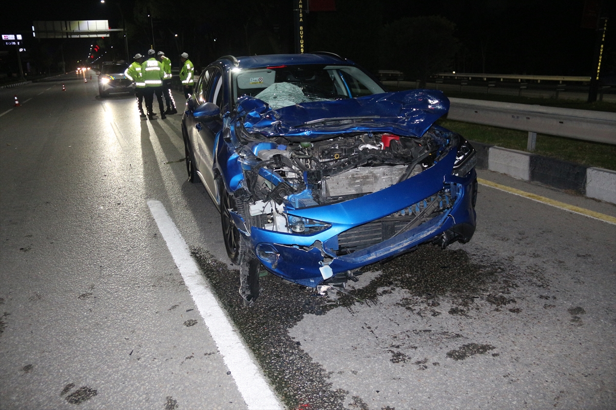 Manisa'da yola çıkan ata çarpan otomobildeki 3 kişi yaralandı