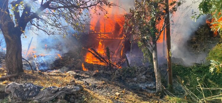 Mersin'de evden meyve bahçesine sıçrayan yangın söndürüldü