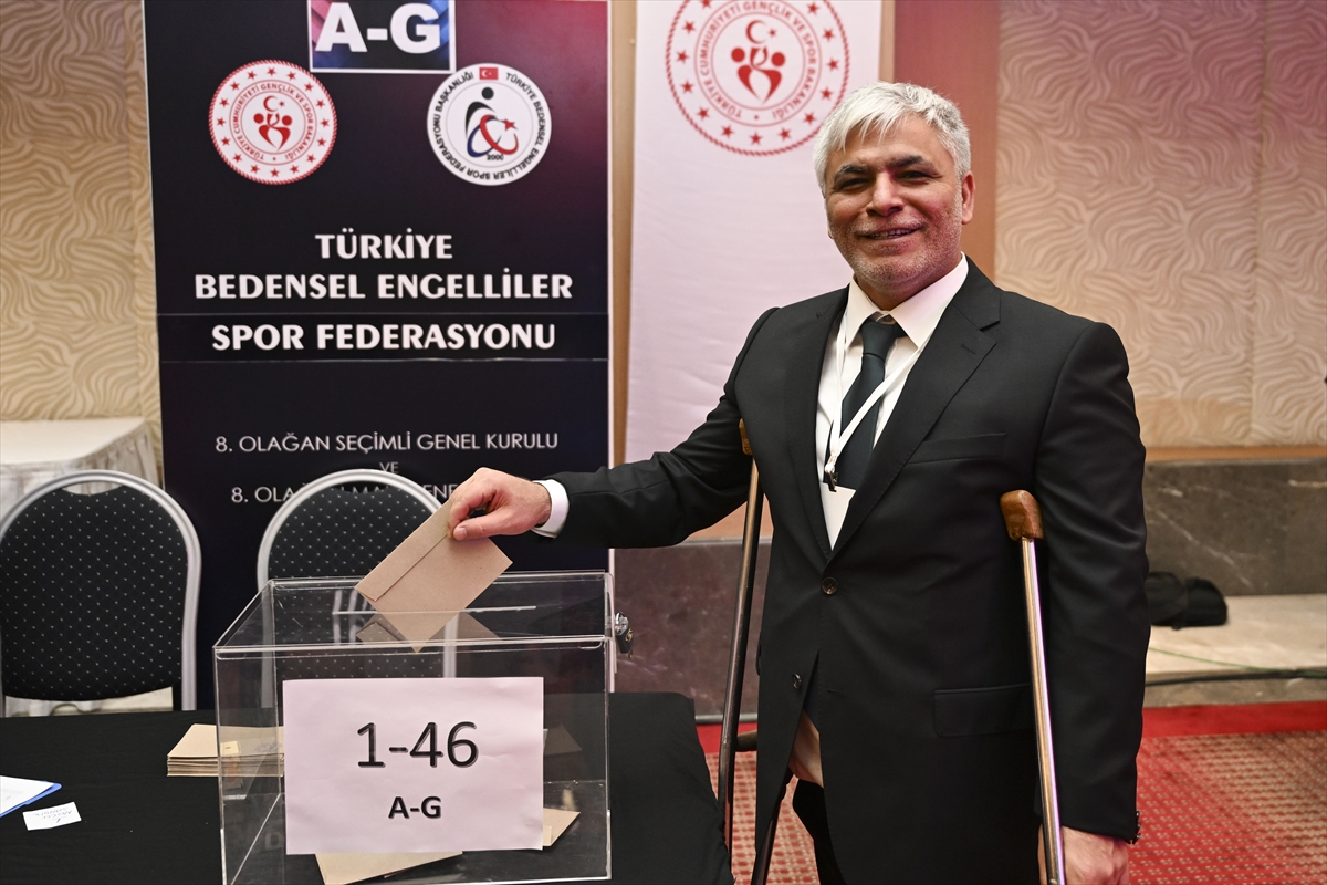 Türkiye Bedensel Engelliler Spor Federasyonunda başkanlığa yeniden Alpaslan Erkoç seçildi