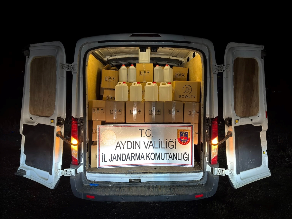 Aydın'da 1,6 ton etil alkol geçirildi