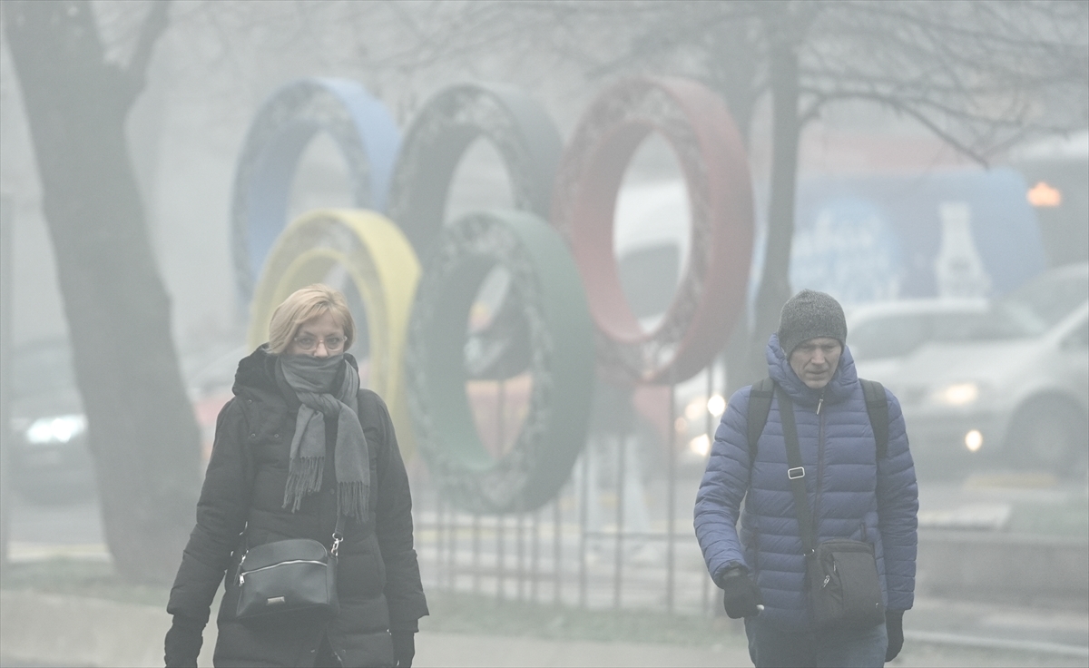 Bosna Hersek'te hava kirliliği nedeniyle görüş mesafesi azaldı