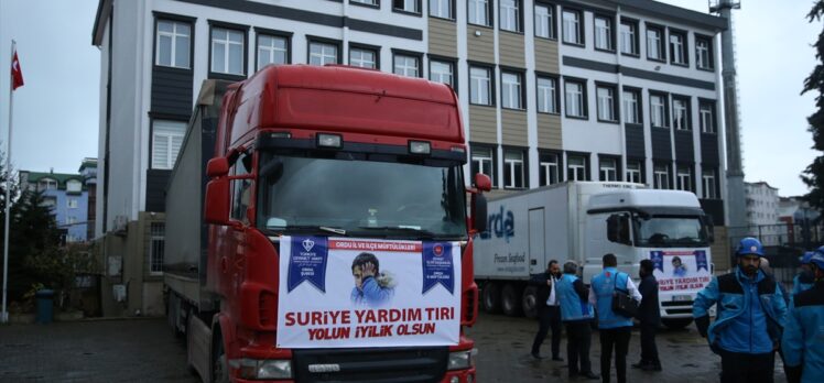 Ordu'dan Suriye'ye 4 yardım tırı gönderildi