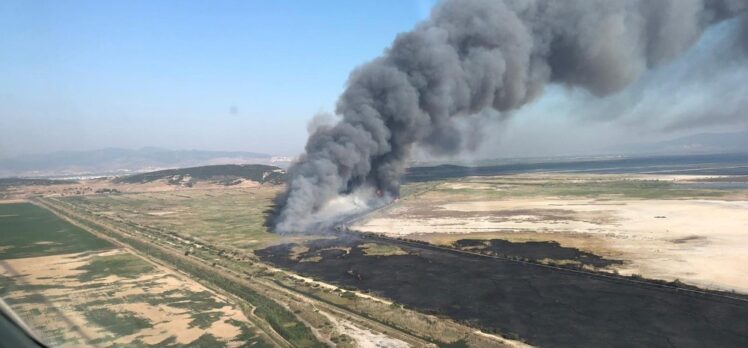 İzmir Kuş Cenneti yakınında korkutan yangın